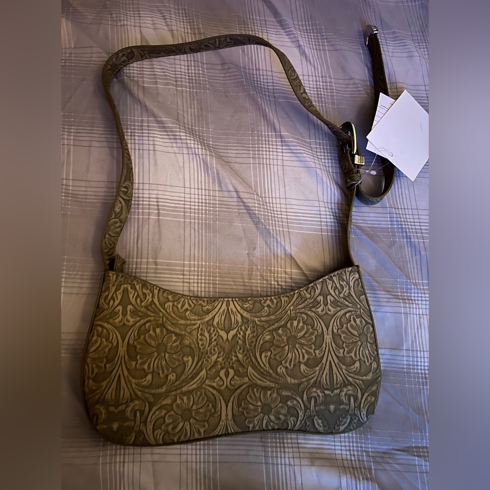 Windsor Olive Floral Shoulder Bag